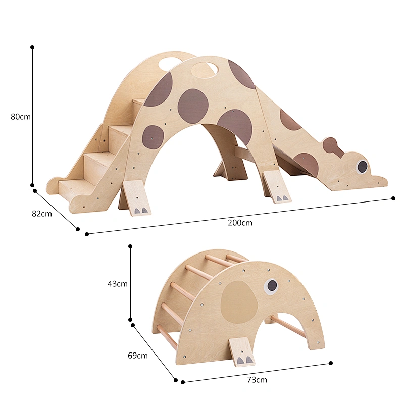 Elephant Climber and Giraffe Slide Set